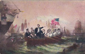 Battle Of Lake Erie Commodore Perry Sept 10, 1813 Painting by W H Powell