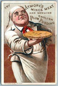 MINCE MEAT & PLUM PUDDING ANTIQUE ADVERTISING VICTORIAN TRADE CARD KETTERLINUS