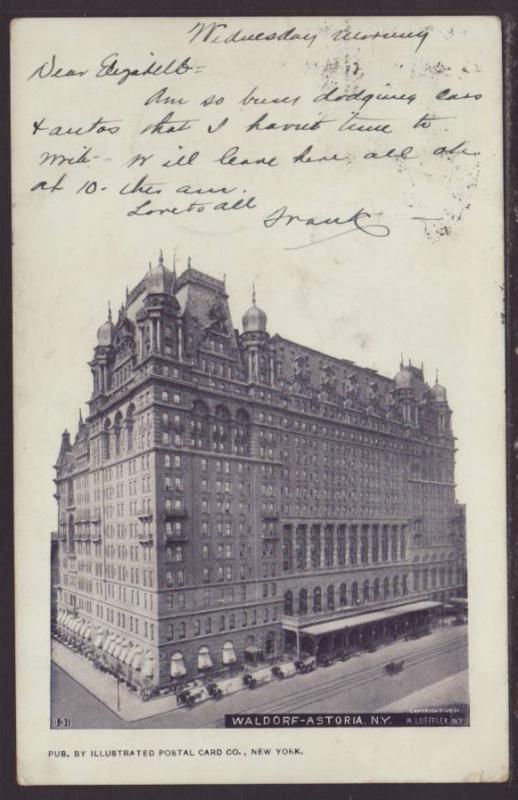 Waldorf Astoria Hotel,New York,NY Postcard 