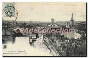 Old Postcard Dijon Gnrale view taken from the church Saint-Michel