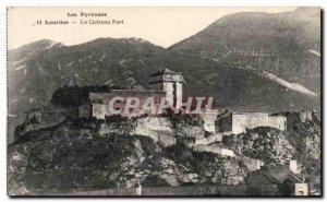 Old Postcard Lourdes Le Chateau Fort