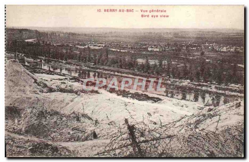 Old Postcard Berry au Bac Army General view