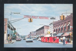 CLINTON INDIANA DOWNTOWN MAIN STREET SCENE VINTAGE POSTCARD OLD CARS