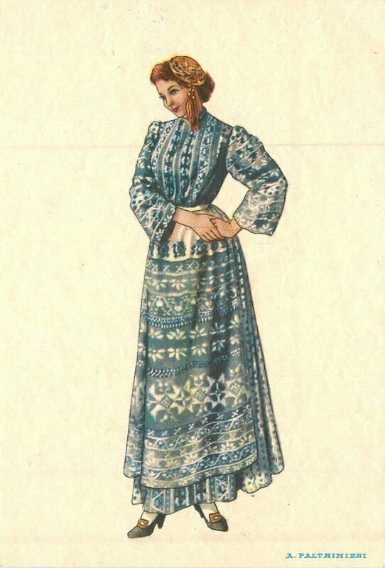 Greece Native Woman A. Paltrinieri Artist impression Postcard 22-577