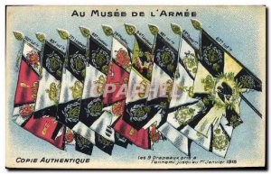 Old Postcard Militaria 9 The flags taken to the & # 39ennemi