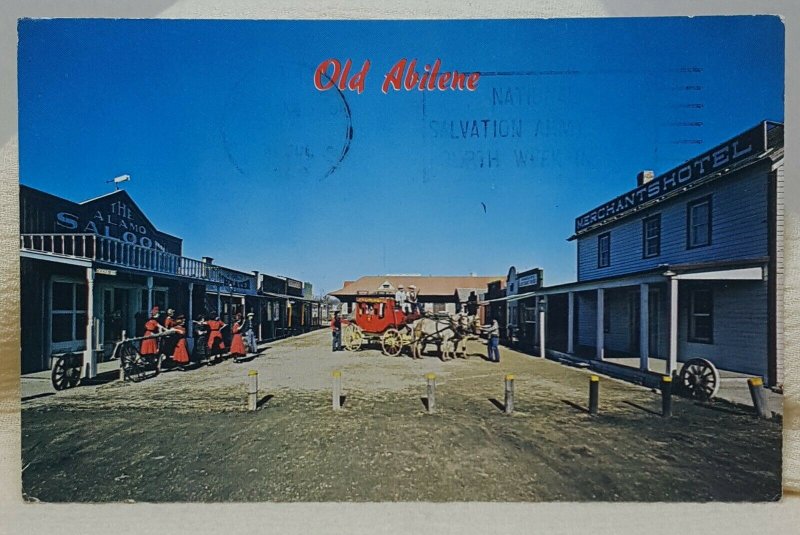 Old Town Abilene Kansas Vintage Postcard