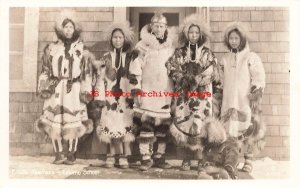 Native American Eskimos, RPPC, Teachers at a School, A. Eide No P-1606