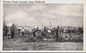 Cleaning Parade Grounds Camp Wadsworth P.E. Witte South Carolina Postcard C086