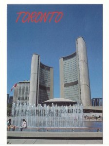 Reflecting Pool, Nathan Phillips Square, City Hall, Toronto Ontario, Postcard #2