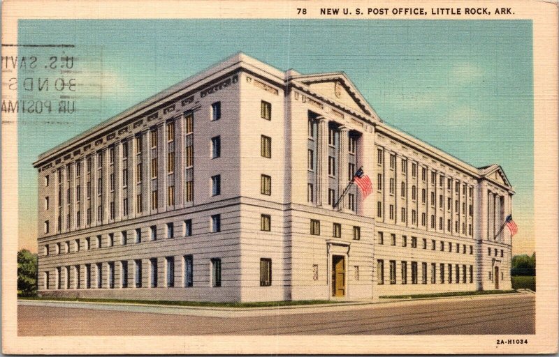 New U.S. Post Office Little Rock AR Postcard PC75