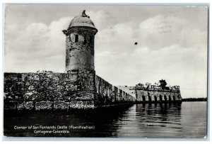 1934 Corner of San Fernando Castle Cartagena Colombia Vintage Postcard
