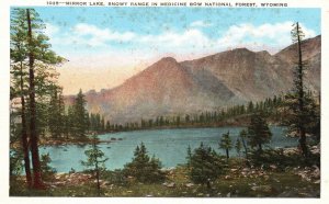 Wyoming, Mirror Lake Snowy Range Medicine Bow National Fores, Vintage Postcard
