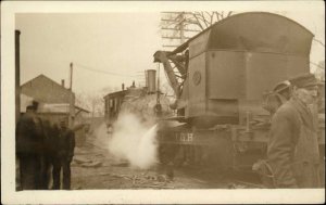 Simsbury Connecticut CT Edward Goaddard Real Photo Postcard RR Train Wreck