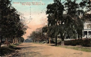 2nd Ave from 78th St., Bay Ridge, Brooklyn, N.Y., Early Postcard, Used in 1908