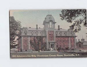 Postcard Administration Bldg. Chautauqua County House, Dewittville, New York
