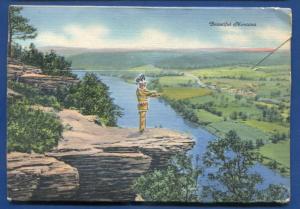 Beautiful Montana mt souvenir postcard folder foldout