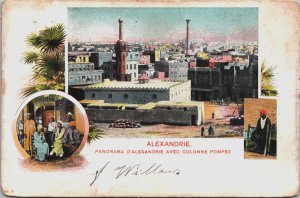 Egypt Alexandria Panorama Vintage Postcard C117
