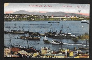 Port of Constantinople Steamships & Sailboats TURKEY Unused c1910s