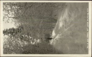 Lake Placid NY Ski Trail c1915 Real Photo Postcard