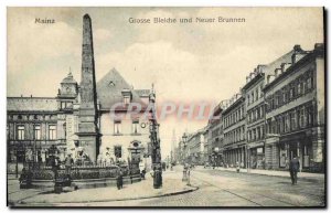 Old Postcard Mainz Grosse Bleiche Und Neuer Brunnen