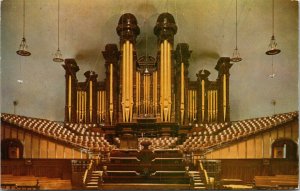 Tabernacle Organ Temple Square Salt Lake City Utah UT Postcard VTG UNP Vintage 