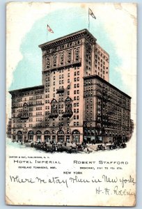 1905 New York City NY Vintage Postcard Hotel Imperial Robert Stafford Building