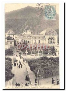 La Bourboule Postcard Old Casino and the funicular