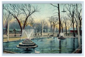 1900-10 Riverside Park Zoo Wichita Kansas Vintage Postcard F28E