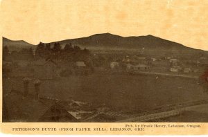 Postcard RPPC View of Peterson's Butte from Paper Mill in Lebanon, OR.   aa6