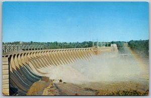 Vtg Wetumpka Alabama AL Jordan Lake Dam on Coosa River Chrome View Postcard