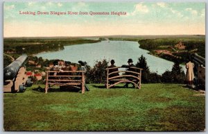 Vtg View of Niagara River from Queenston Heights Ontario Canada 1910s Postcard