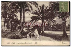 Old Postcard Nice Le Jardin du Roi Albert the st