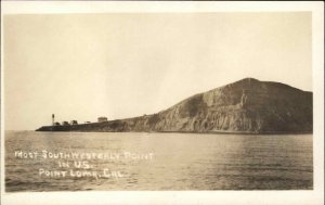 Point Loma CA Most SW Point in US Lighthouse c1910 Real Photo Postcard