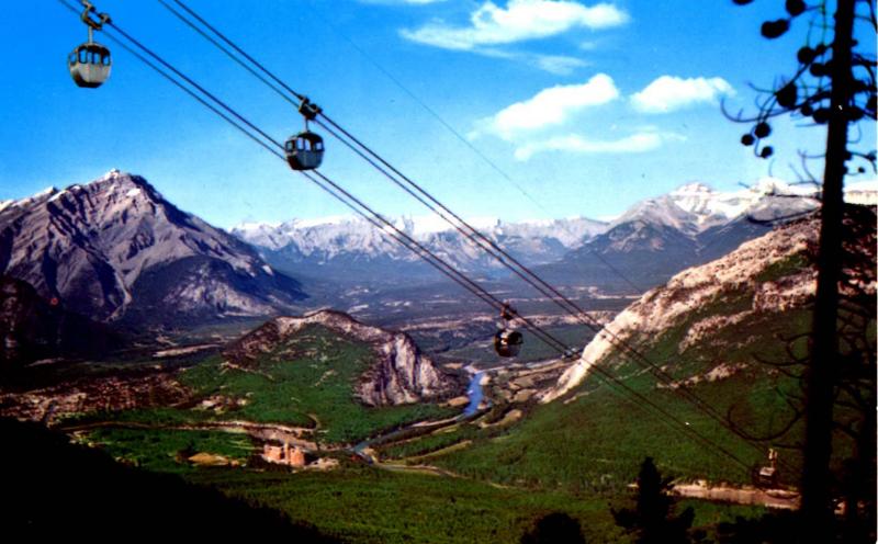 Canada - Alberta, Banff. Sulphur Mountain  (Aerial Lift)