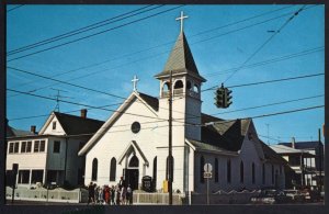 Maryland OCEAN CITY St. Mary's Star-Of-The Sea R.C. Church and Rectory Chrome