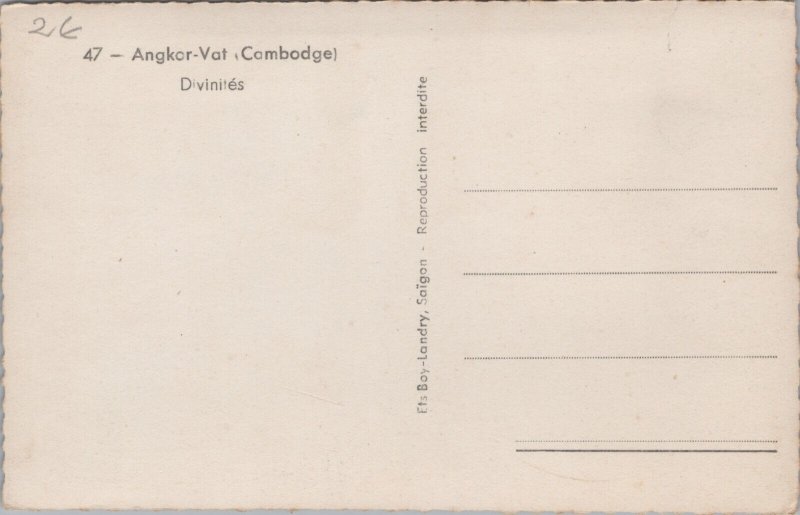 Cambodia Siem Reap Angkor Vat Divintes Vintage RPPC 09.02 