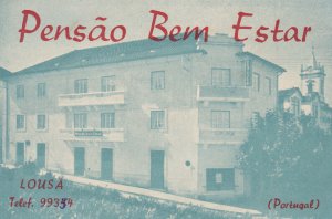 Portugal Lousa Pensao Bem Estar Vintage Luggage Label sk2139