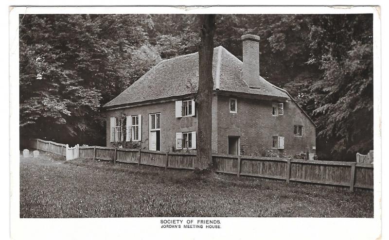 UK Buckinghamshire Jordans Meeting House Quakers Society of Friends Vtg Postcard