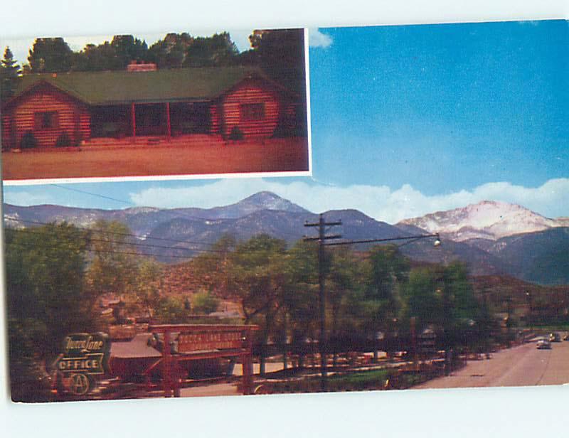 Unused Pre-1980 LODGE SCENE Colorado Springs Colorado CO J6795