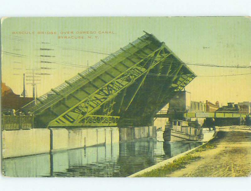 Divided-Back BRIDGE SCENE Syracuse New York NY HJ1539