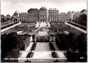 Wien Schloss Belvedere Vienna Austria Palace Real Photo RPPC Postcard