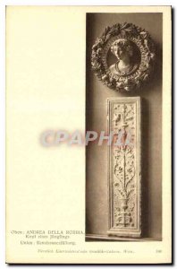 Old Postcard Andrea della robbia Kopf eines Junglings