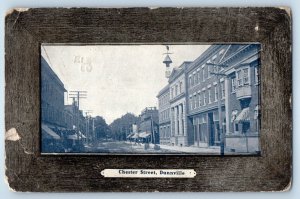 1908 Dunnville Ontario Canada Vintage Postcard Chester Street Building Posted