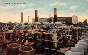 J58/ Streator Illinois Postcard c1910 Streator Tile Works Factory 92