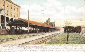 New York Central Railroad Depot Schenectady New York 1906 postcard