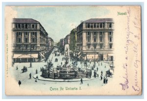 1907 Fountain View, Corse Re Umberto I Napoli Italy Posted Antique Postcard
