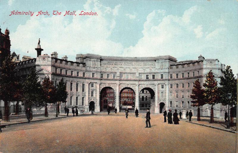 Admiralty Arch, The Mall, London, England, Early Postcard, Unused