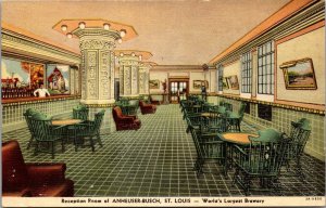 Postcard Reception Room Anheuser-Busch Brewery in St. Louis, Missouri~2145