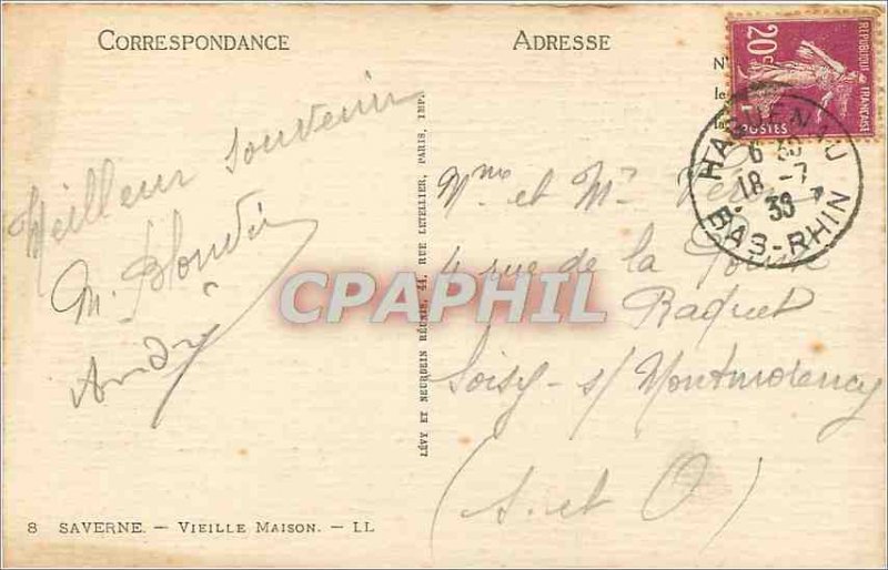 Old Postcard 8 saverne old house