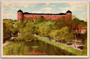 Uppsala Sweden 1940s Postcard Slattet Fran Svandammen Swan Dam